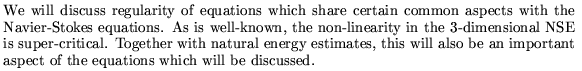 An abstract of the lecture