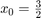 $x_0=\frac32$