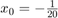 $x_0=-\frac1{20}$
