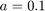 $a=0.1$