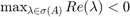 $\max_{\lambda\in\sigma(A)} Re(\lambda) < 0$
