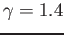 $ \gamma=1.4$