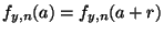 $f_{y,n}(a) = f_{y,n} (a + r)$