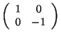 $\left(\begin{array}{cc} 1 & 0 \\ 0 & -1 \\ \end{array}\right)$