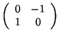 $\left(\begin{array}{cc} 0 & -1 \\ 1 & 0 \\ \end{array}\right)$