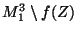 M^3_1\setminus f(Z)$