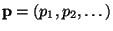 \mathbf
p=(p_1,p_2,\dots)$