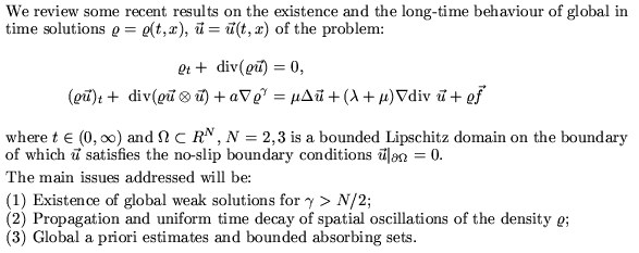 An abstract of the lecture