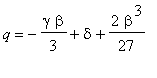 q = -gamma*beta/3+delta+2*beta^3/27